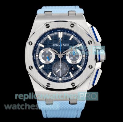 Super Clone LS Factory AP Royal Oak Offshore 26420 Blue Dial Swiss 4401 Chronograph Watch 